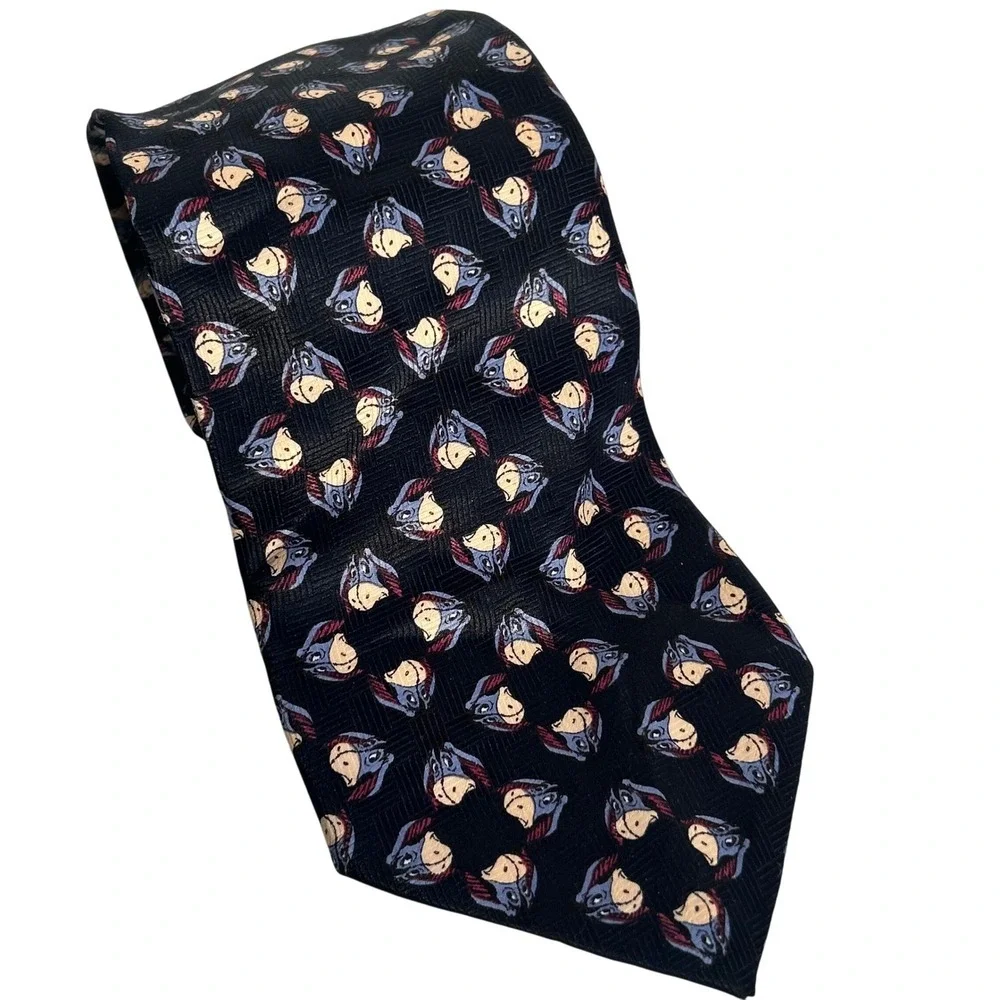 Disney Pooh Eeyore Character Print Necktie Men's Accessory 56 inches